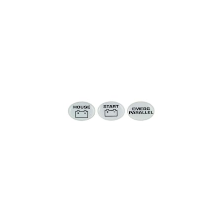 Marinco Set of 3 Battery Switch Labels Start, Emerg Parallel, House SET-715